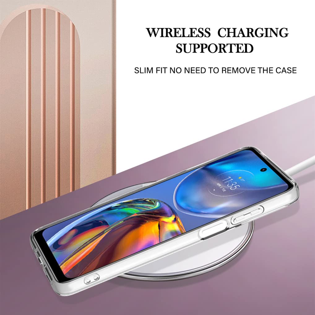 SEAHAI Coque Pour Motorola Moto G22 / Moto E32 / Moto E32S, Ultra Mince Élégant En Silicone Souple Motifs Colorés Coque Brillante Antichoc, TPU Gel Etui Résistant - Papillon Rêve