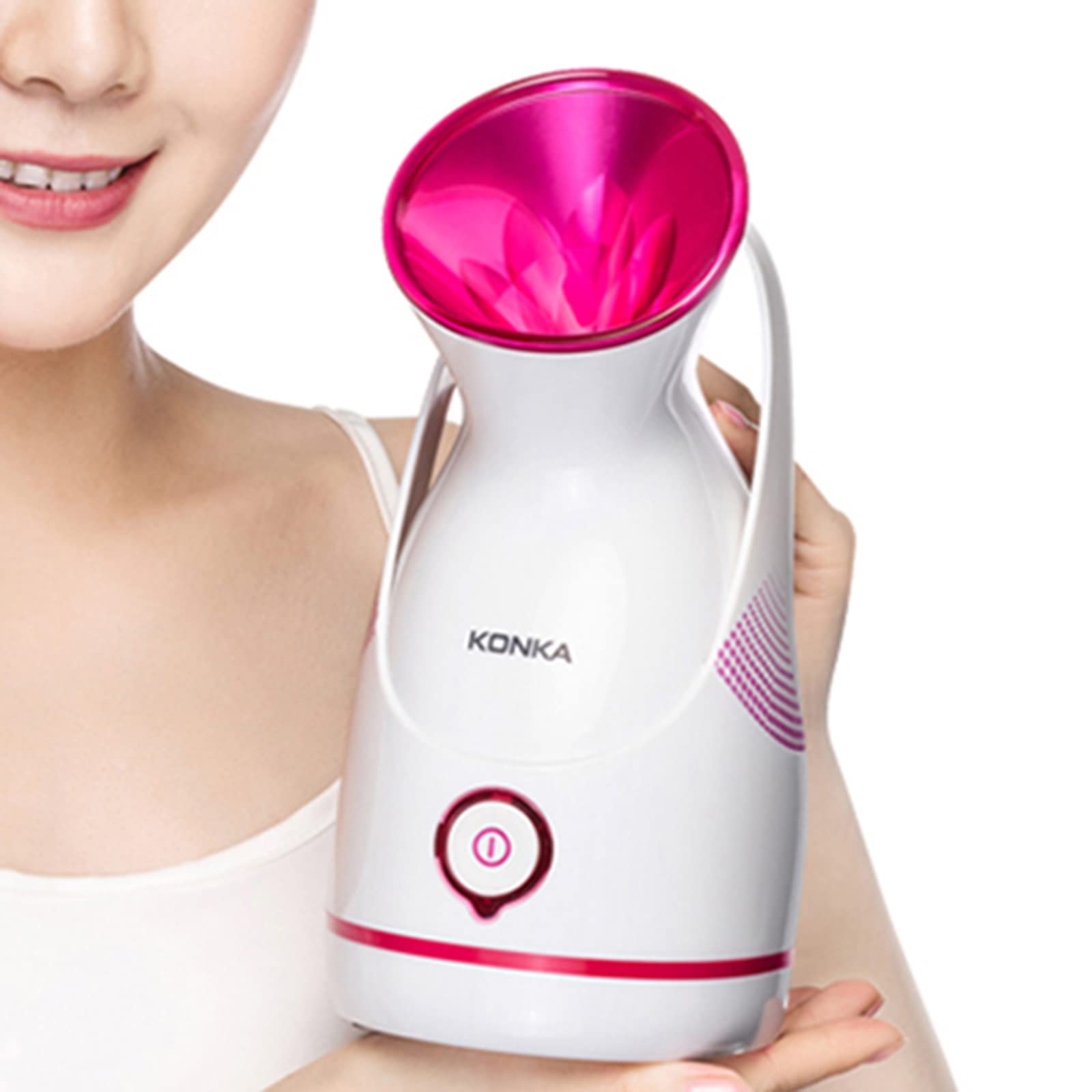 KONKA - Vaporizador facial Nano Ion caliente para la cara de la niebla del vapor, 100ML para el hogar sauna SPA de niebla cálida dragado poros humidificación hidratante instrumento de belleza