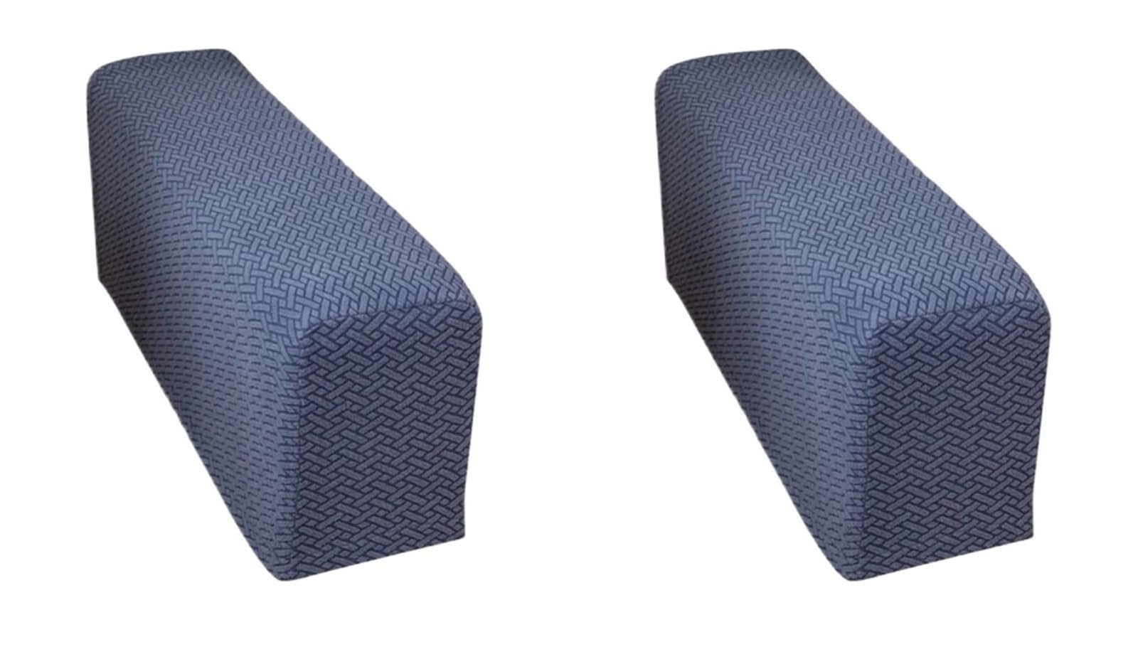 Zovloer Arm Chair Covers 4Pcs Checkered Stretchy Stretch Fit Couch Arm Protector Washable Armrest Chair Covers Anti Slip Furniture For Recliner Armchairs Sofas Couch(Dark Gray)
