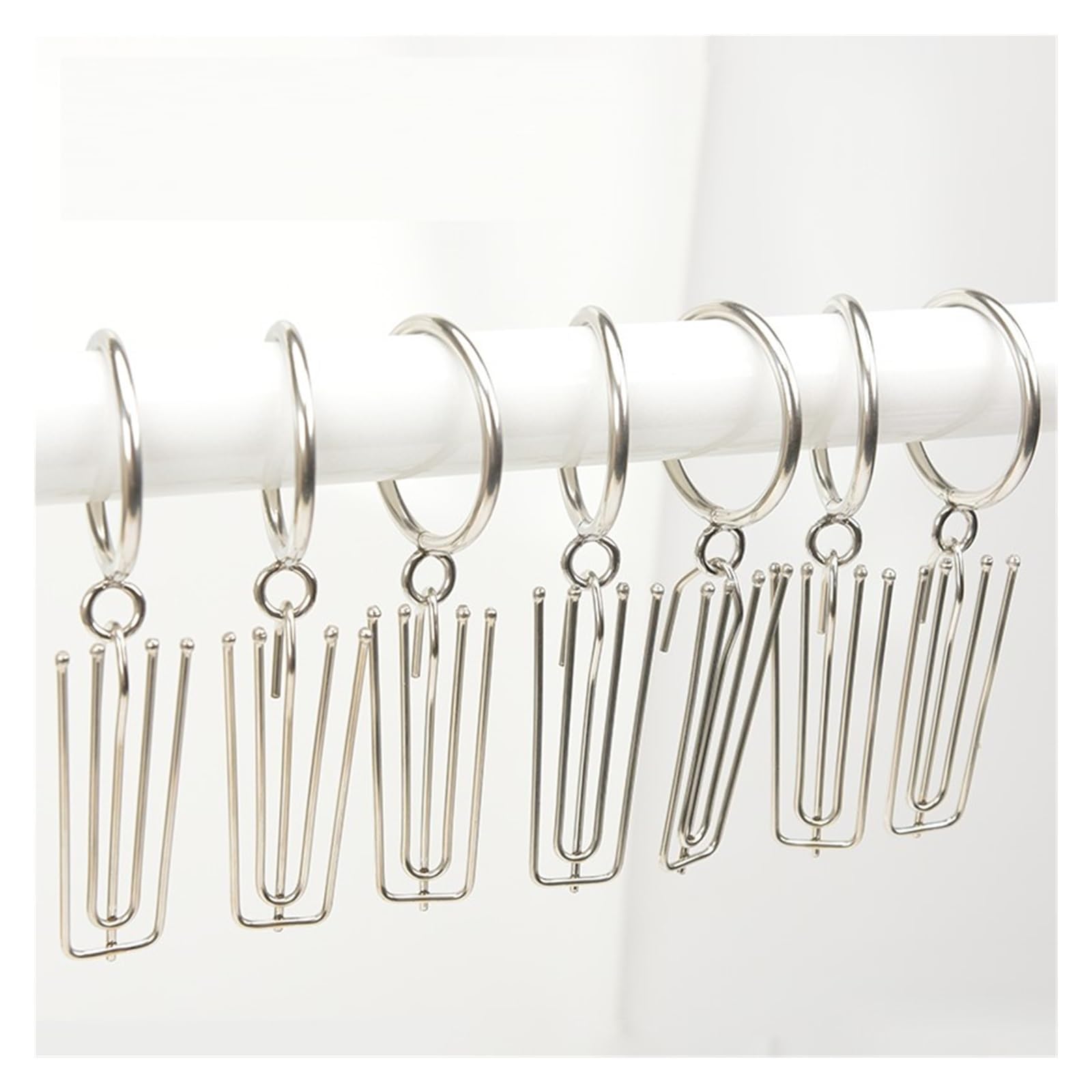 Vorhanghaken Römische Ringe 100% Metall Gardinenstange Hakenringe Vorhangzubehör Silber Schwarz Golden 38/45 mm Hakenringe wanglan(30PCS diameter 38mm)
