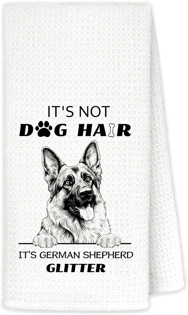 Cute German Shepherd Bathroom Hand Towels,German Shepherd Gifts for Women Dog Lovers Decorative Hand Towels for Bathroom Washroom,Funny Dog Kitchen Dish Tea Towels,16x24 Inch