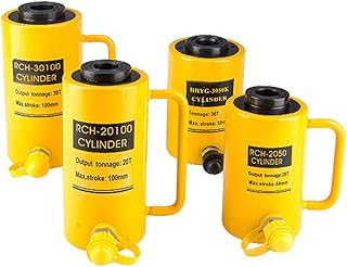 NEWTRY 1 Pcs Hollow Double Circuit Hydraulic Cylinder Ram Jack Stoke Protable Industrial Lifting Jack, not for Car (60T Stroke 200mm)