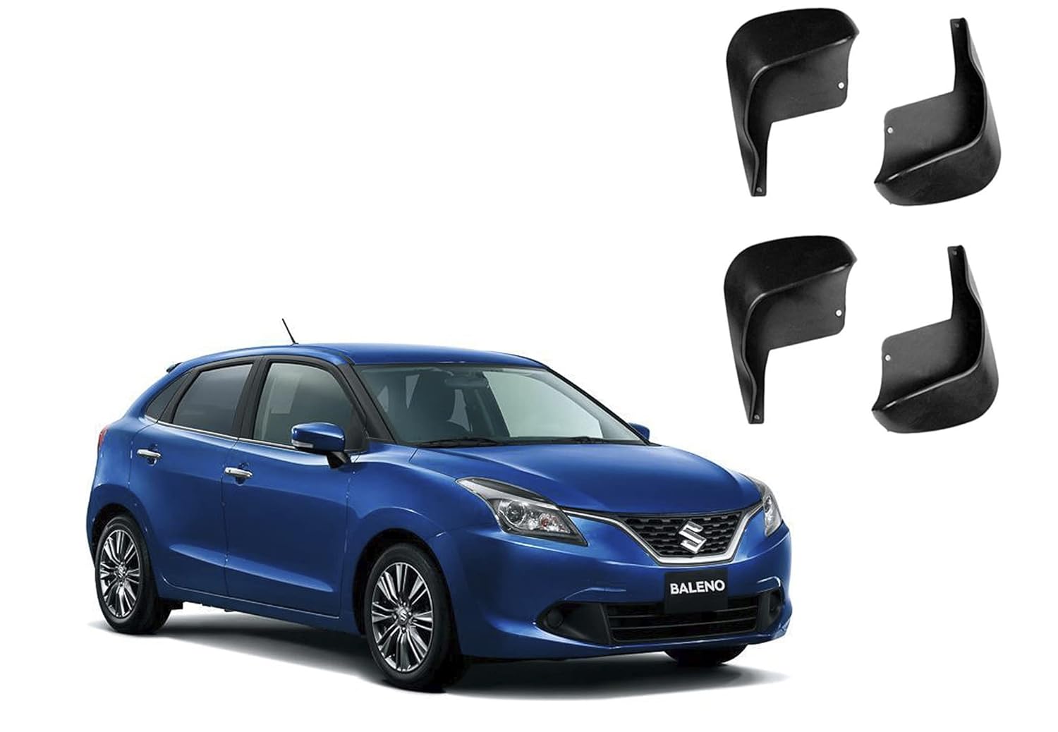 J S Traders Car Mud Flaps Mudguards for Maruti Suzuki Baleno 2015
