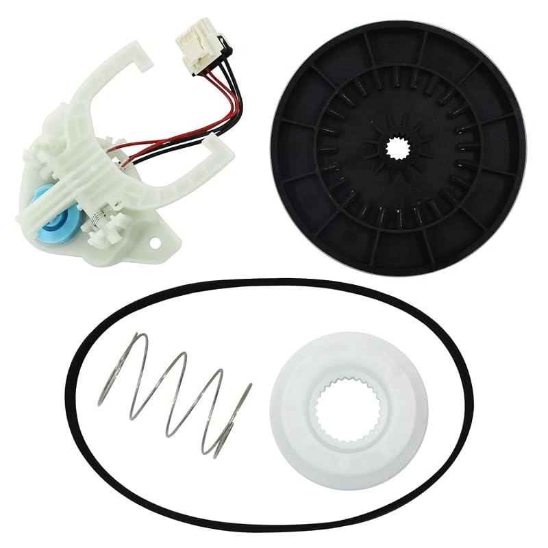 Kit de peças para lavadora de roupas com atuador WH03X30517, correia, embreagem, mola, polia e porca – 5 peças