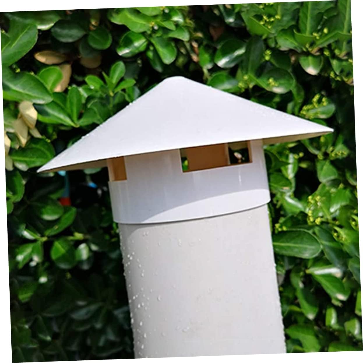 Lurrose Chimney Rain Cap PVC Roof Vent Protector Cover Weather-Resistant Multi-Functional Design for Ventilation Systems for Roofs and Gutters