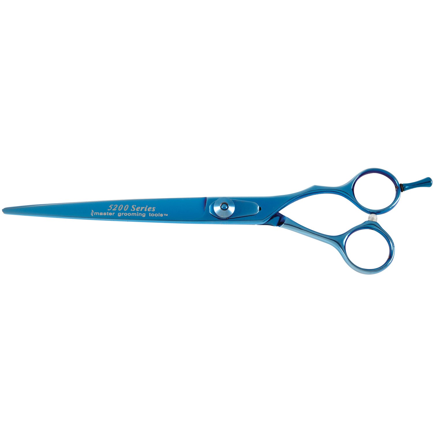 Master Grooming Tools 5200 Blue Titanium Shears — High-Performance Shears for Grooming Dogs - Straight, 7½"