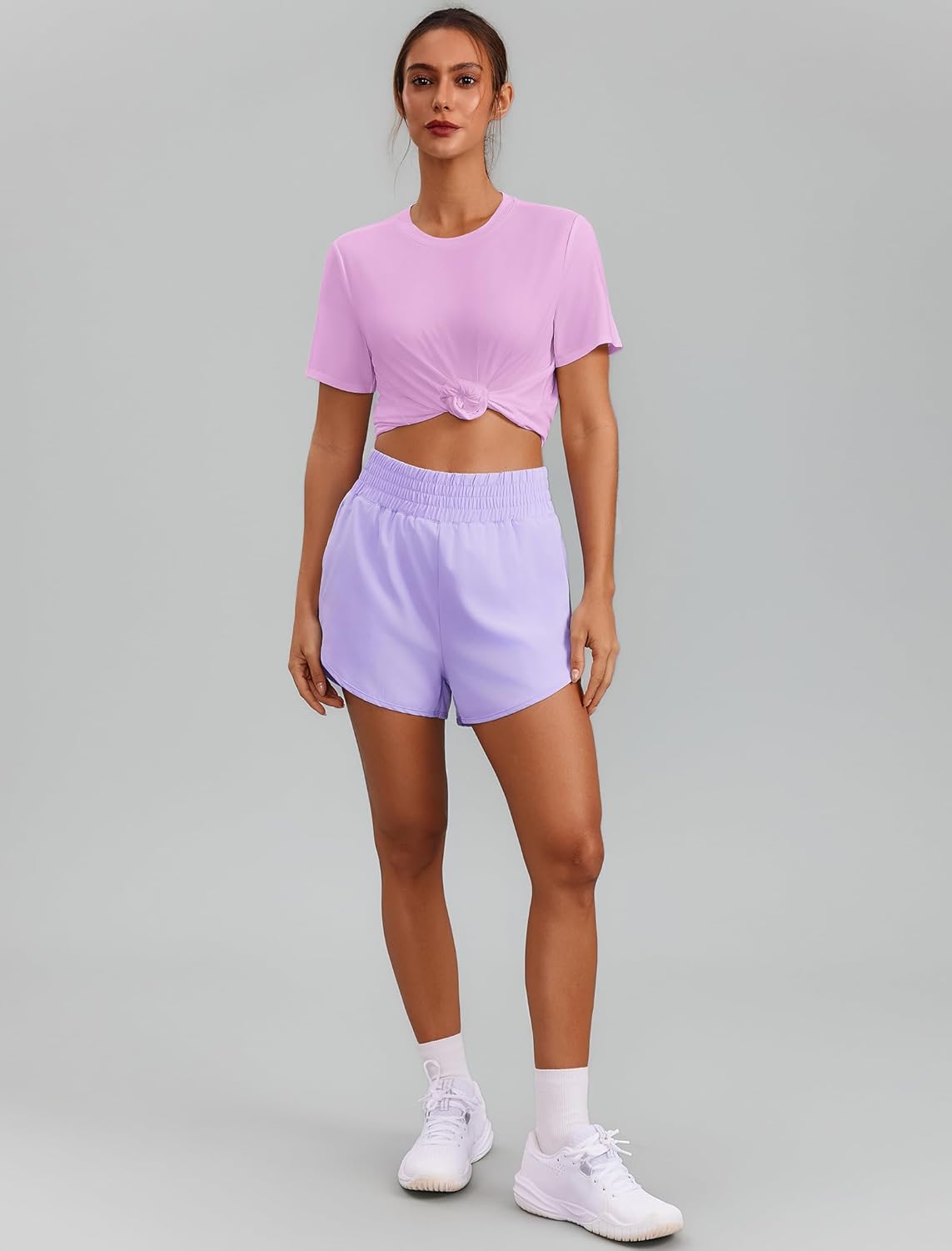 PINSPARK Workout Tops for Women Short Sleeve Athletic Shirts UPF 50+ Quick Dry Running Outfits for Exercise Gym Hiking S-3XL - Image 3