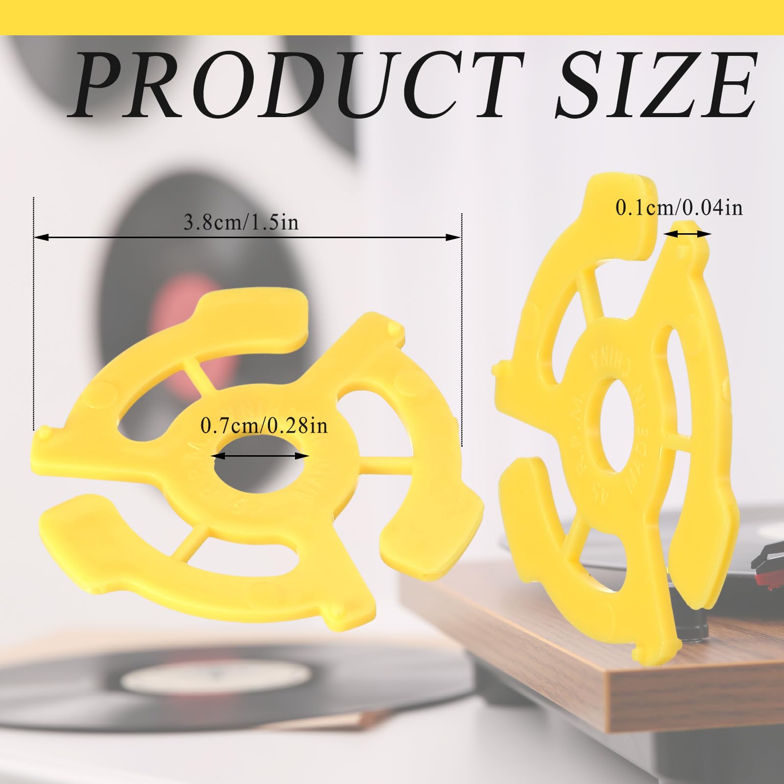 Record Disc Insert Snapklik.com : 100 Pcs Flat Plastic Record Adapters Snap In Inserts To ...