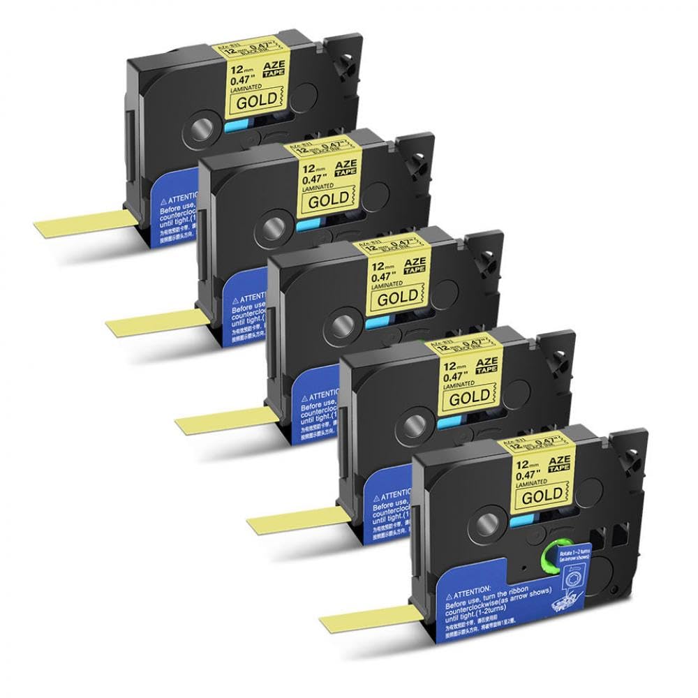 Nastro laminato compatibile con nastro for etichette PT-H110 D600 710BT 12 mm 0,47 pollici nero su Tze831