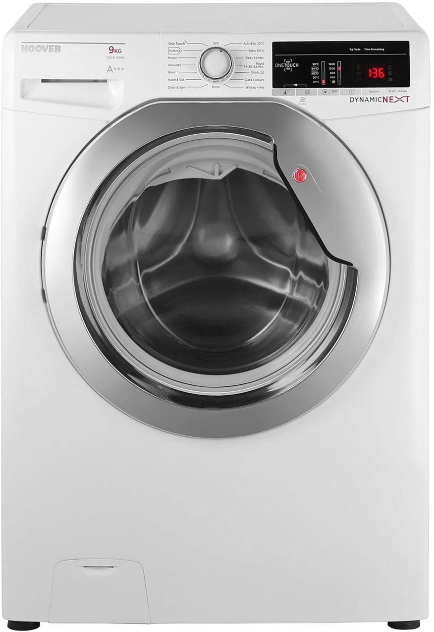 Hoover Dynamic Next DXOA69HC3B 9Kg Washing Machine with 1600 rpm - Black / Chrome [Energy Class A+++]
