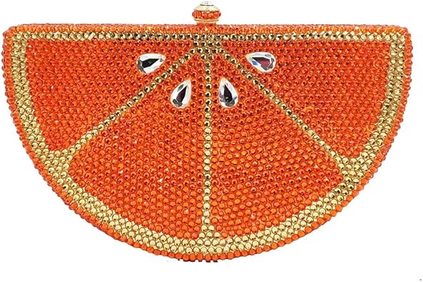 Women Cute Fruit Evening Clutch Sparkling Rhinestones Purse Crystal Banquet Prom Shoulder Bag