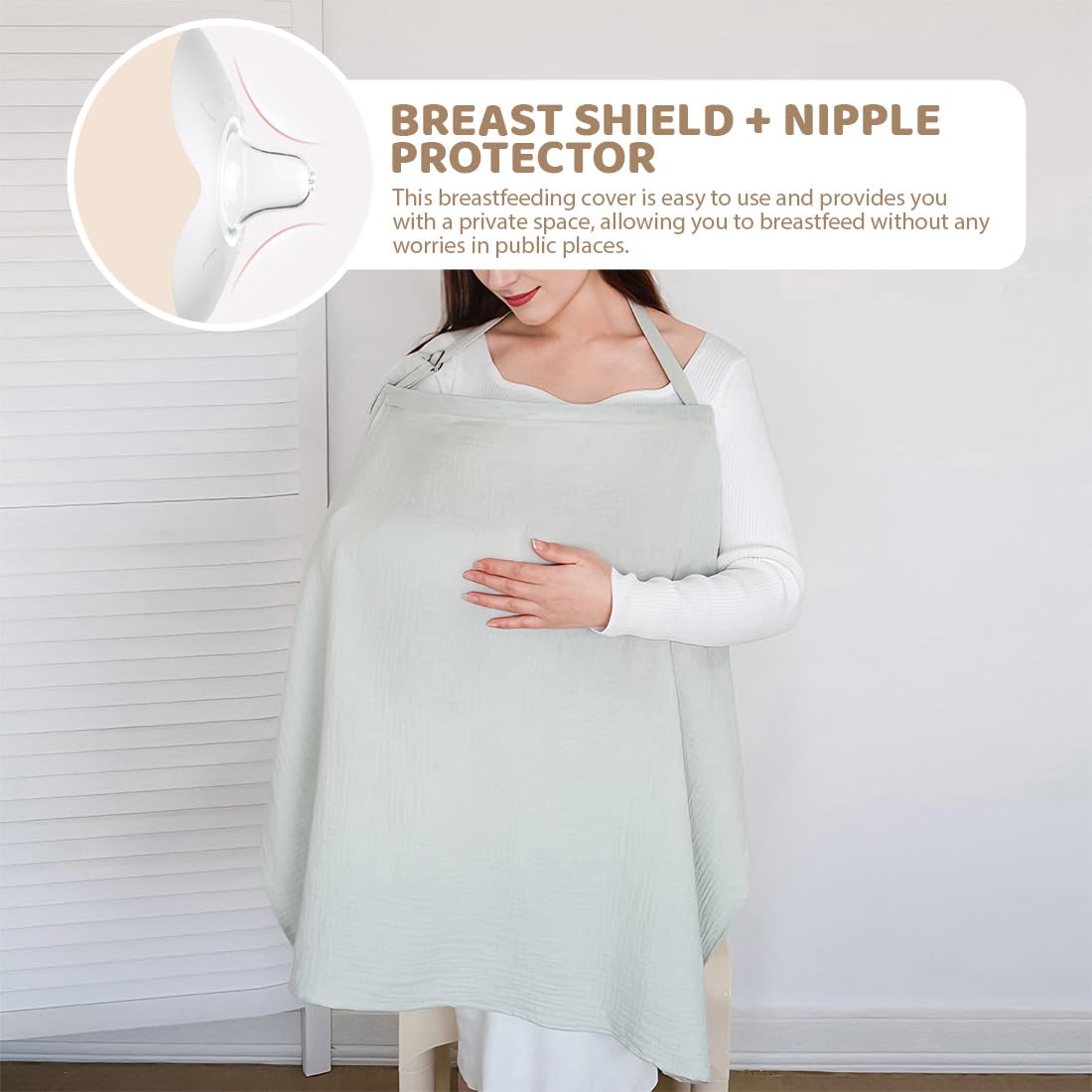 Set 3 Piezas 2 Pezoneras Silicona + 70×90 cm Paño Lactancia, Accesorios Lactancia, Protección Pezones, Discos Lactancia, Cuidado Maternal, Lactancia Materna Bebé