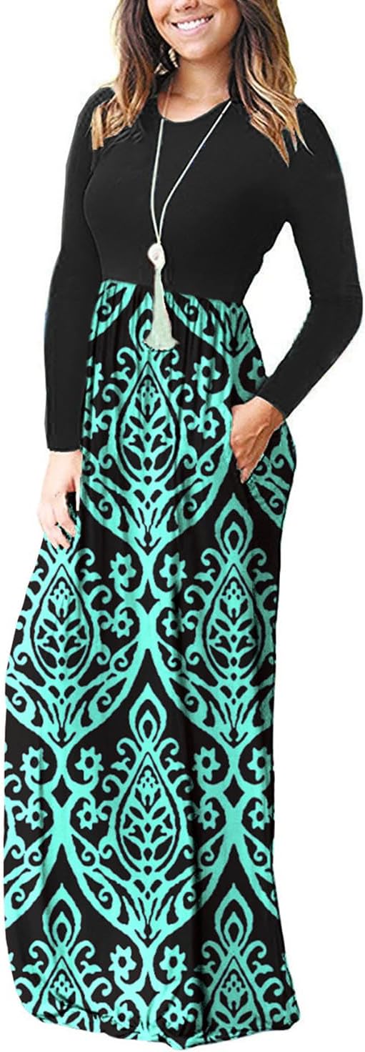 AUSELILY Women's Classic Long Sleeve Dress Loose Plain Long Casual Maxi Dresses with Pockets 2026 - Image 3