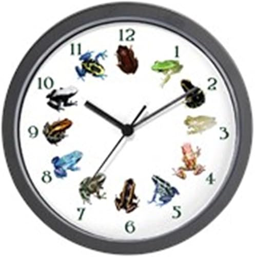 CafePress Frog Diversity - Reloj de pared decorativo único de 10 pulgadas