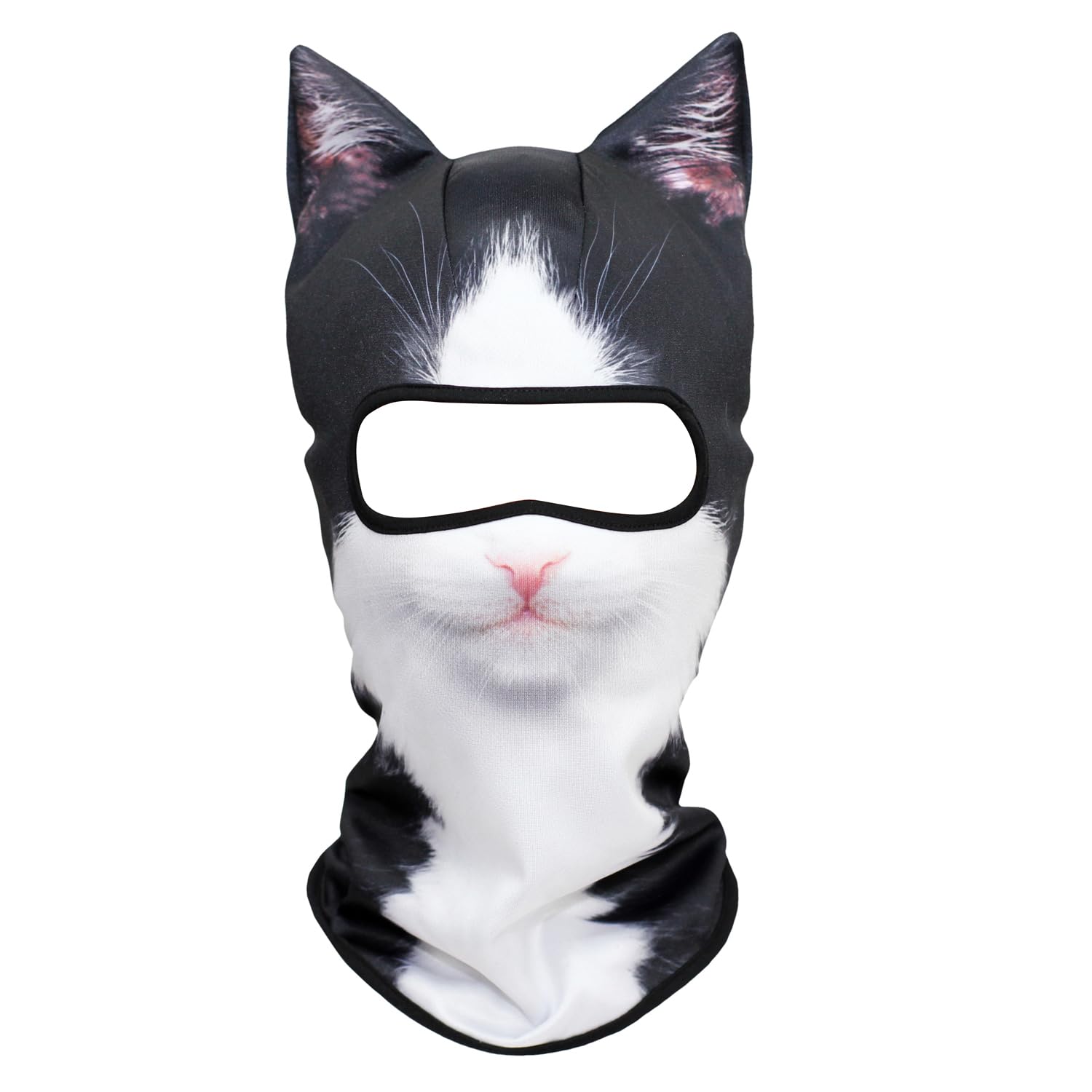 WTACTFUL 3D Animal Ears Balaclava, Breathable Face Mask for Halloween
