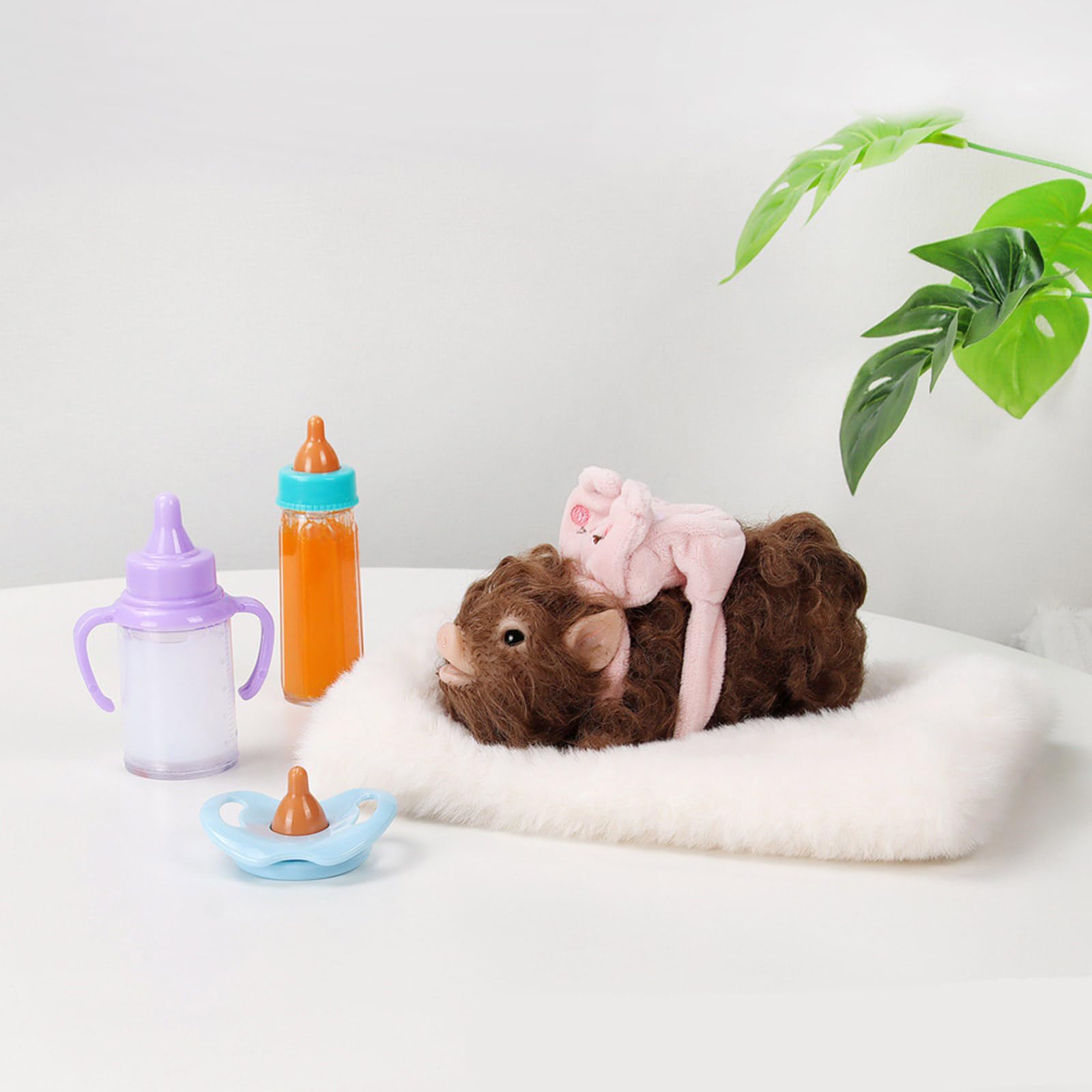 Giocattolo Elastico da spremere in Silicone Piggy con, 2pcs Set | Bambola a forma animale elastica morbida da spremere per bambini adulti Fai finta giocare Attività Genitori