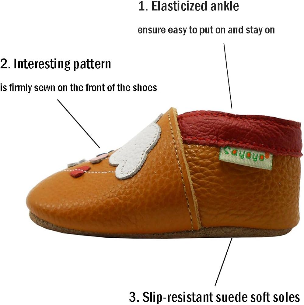  | SAYOYO Baby Skull Soft Sole Leather Infant and Toddler Shoes | Slippers