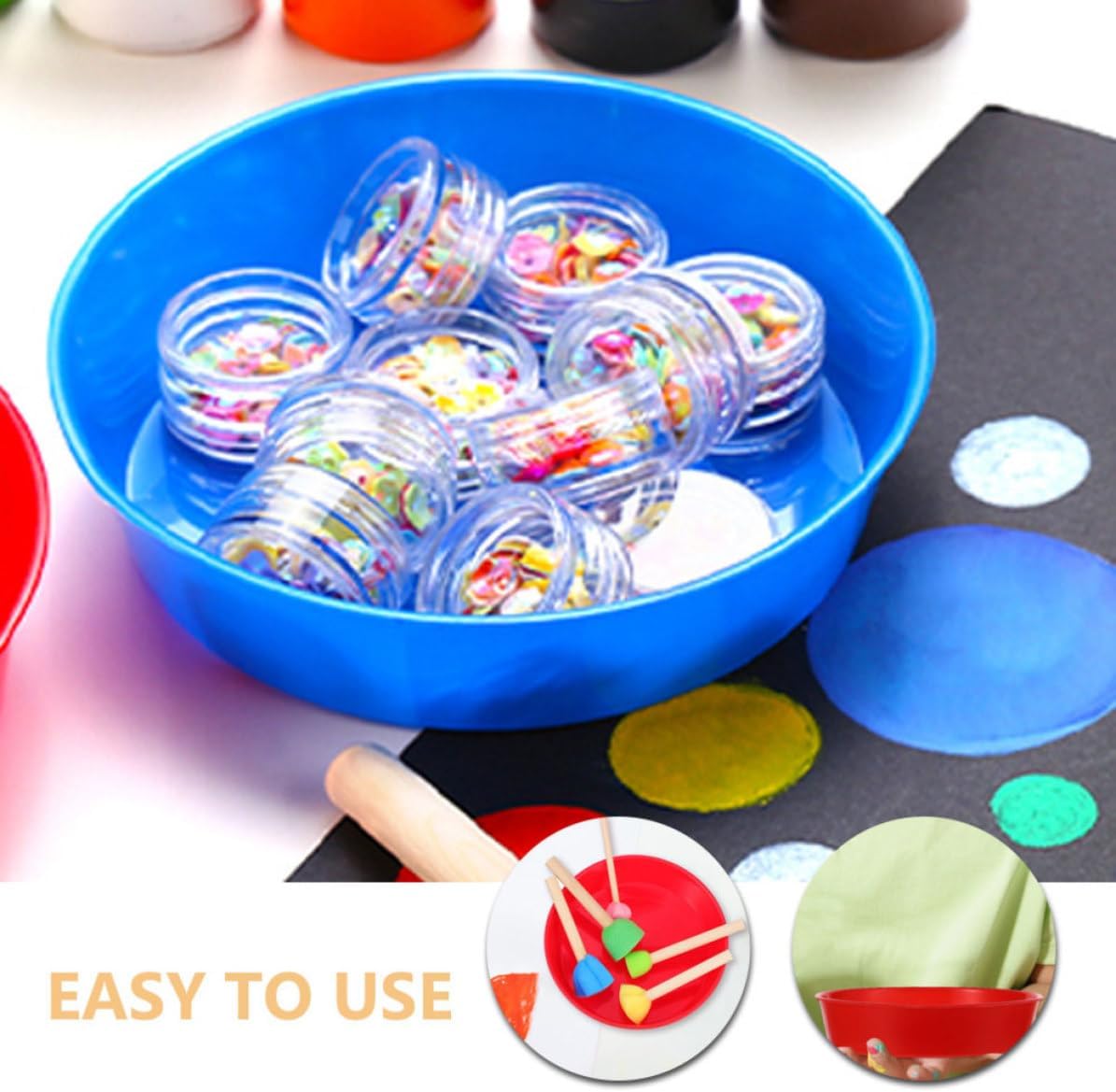 8pcs Plastic Paint Mixing Trays with Attractive Design for Artists and Adults, Easy to Operate and Efficient to Use Color Palettes for Watercolor and Acrylic Painting