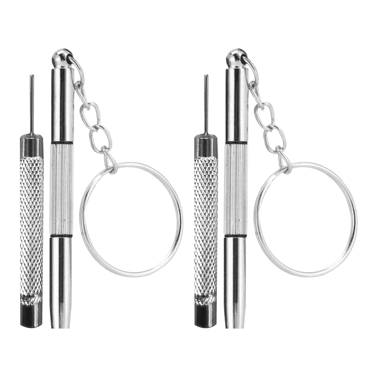 Brain Freezer Pack Of 2 Tool 3 in 1 Mini Stainless Steel Keychain Eyeglass Repair kit – 3 Pack for Optical/Glasses/Eyeglass Frames/Sunglasses/Jewellery/Watches Fix Glasses, Change Watch, Laptop