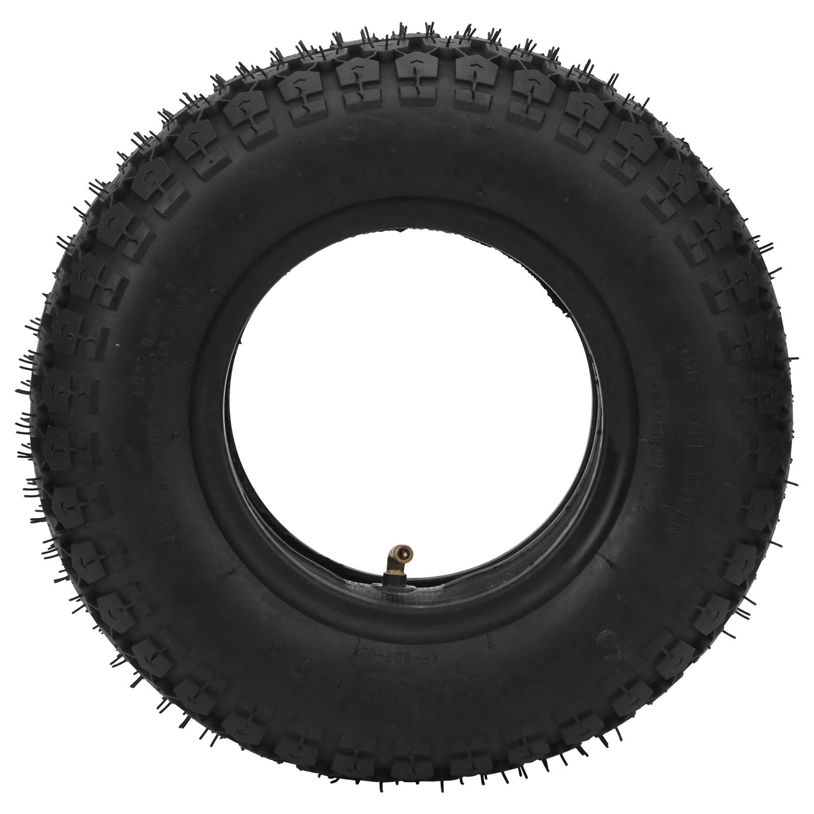 Neumático de Caucho, 2 Piezas 4,10/3,50-6 Neumáticos Y Tubos, Efecto de Absorción de Impactos Neumático de Cortacésped de Agarre Fuerte, para Carros, Carretillas, Remolques de Jardín, Carros