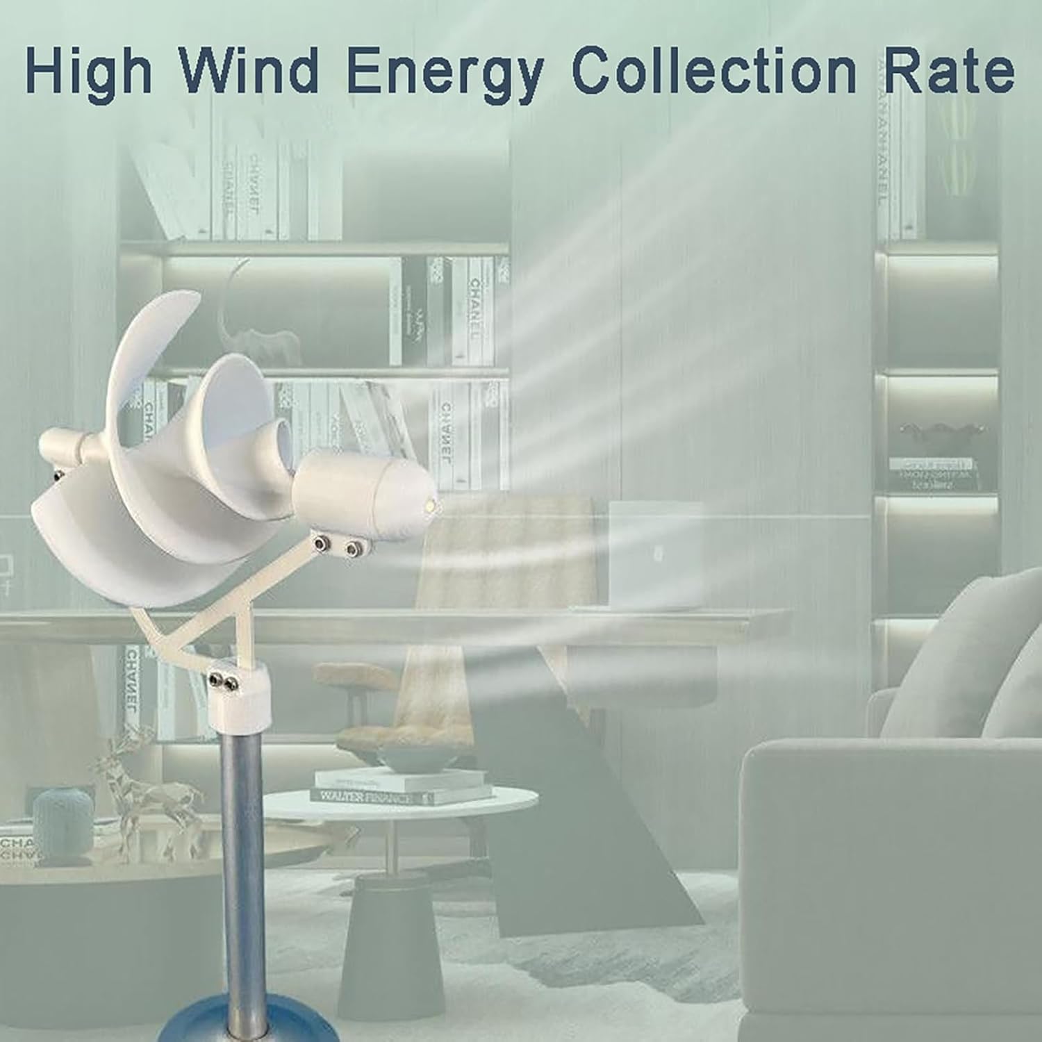 Modelo De Turbina Eólica DIY, Turbina Eólica Vertical De 12 V En Espiral con Base Antideslizante, Altura del Soporte De 190 Mm Y Potencia De Salida De 1-10 W, para Uso Marítimo, Doméstico