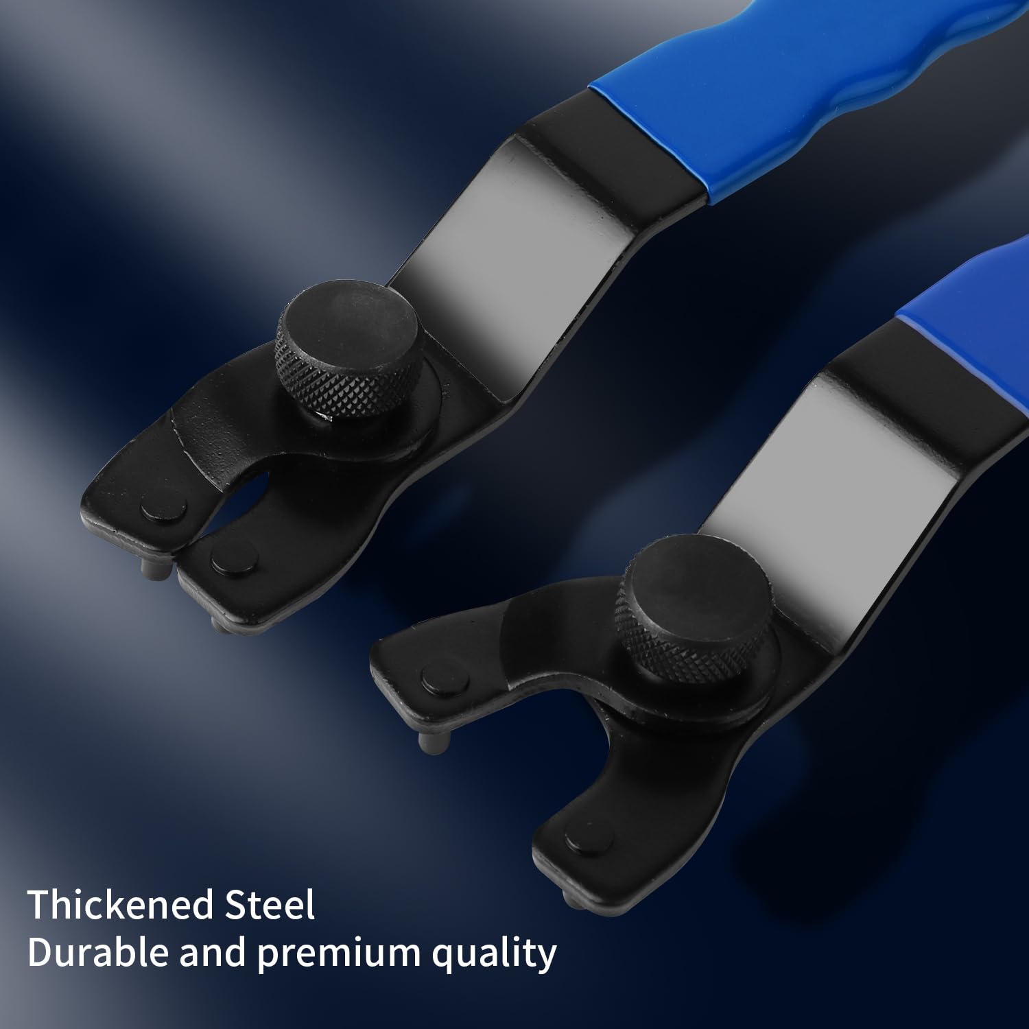 Llave de pasador ajustable para amoladora angular, llave inglesa de amoladora (azul)