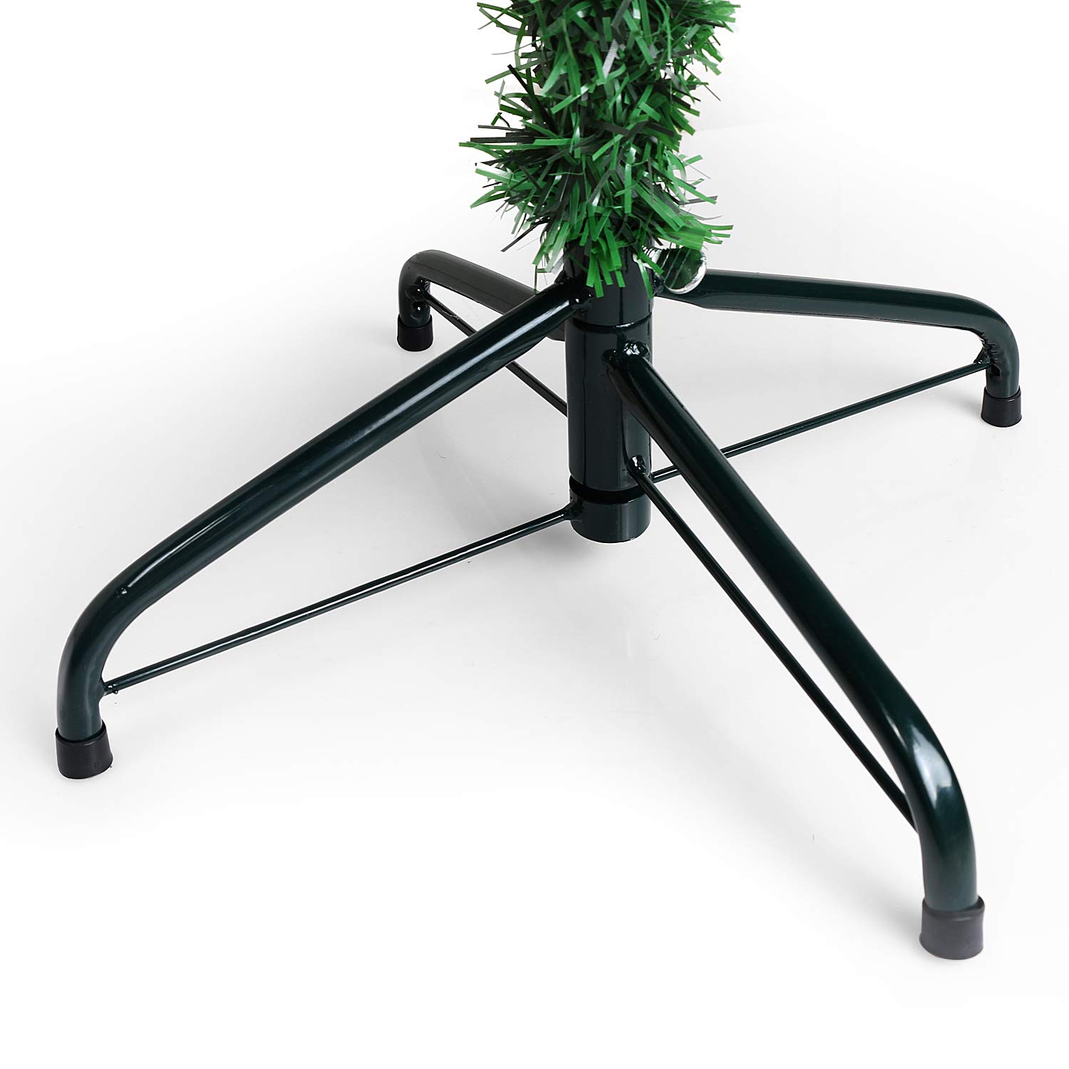Weihnachtsbaum künstlich, 120/150/180/210 cm mit Tannenzapfen, Tannenbaum mit Schnee-Effekt und rote Beere Deko, beschneiten Spitzen und Kunsttanne mit Metallständer (180cm)
