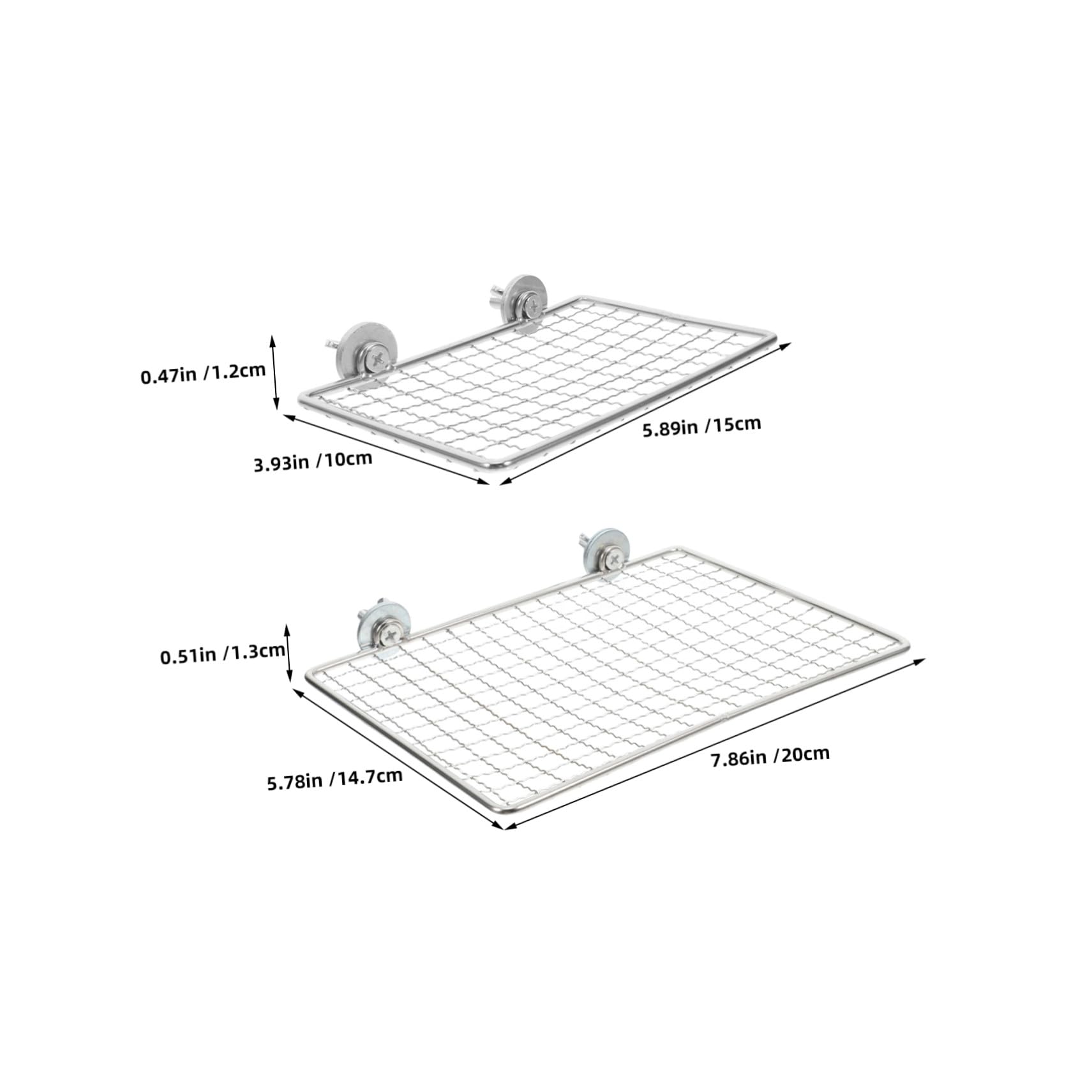 Plataforma de Percha para Pájaros 4 Piezas de Acero Inoxidable