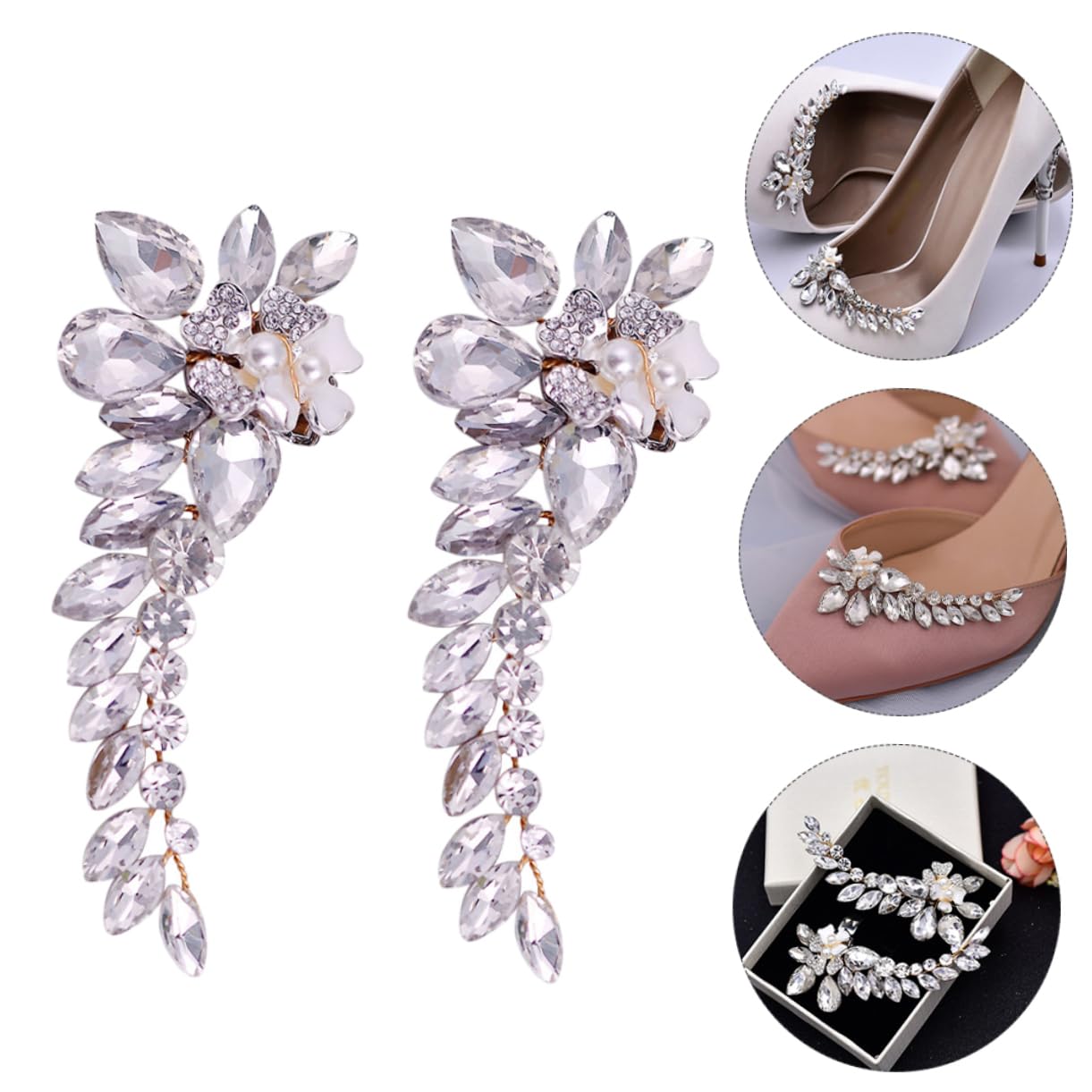 Healvian Fibbia Decorativa Scarpe Sposa con e Accessori per Scarpe Matrimonio e Leggeri Design per Cerimonie e Speciali