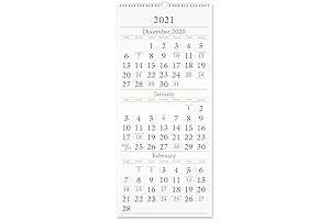 2021 Wall Calendar by AT-A-GLANCE, 12 x 27-Inch, Large, 3-Month - SW1152821