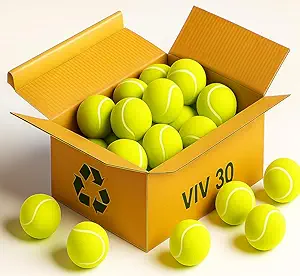 VIV Advanced Tennis Balls Bulk, 30/50/100 + Practice Pressure Ball Bouncing 53in High Durable; Official Size 2.5 in Pet Dog Balls; Tougher Tennis Ball for Dogs, Tennis Ball Training Machine & Walkers
