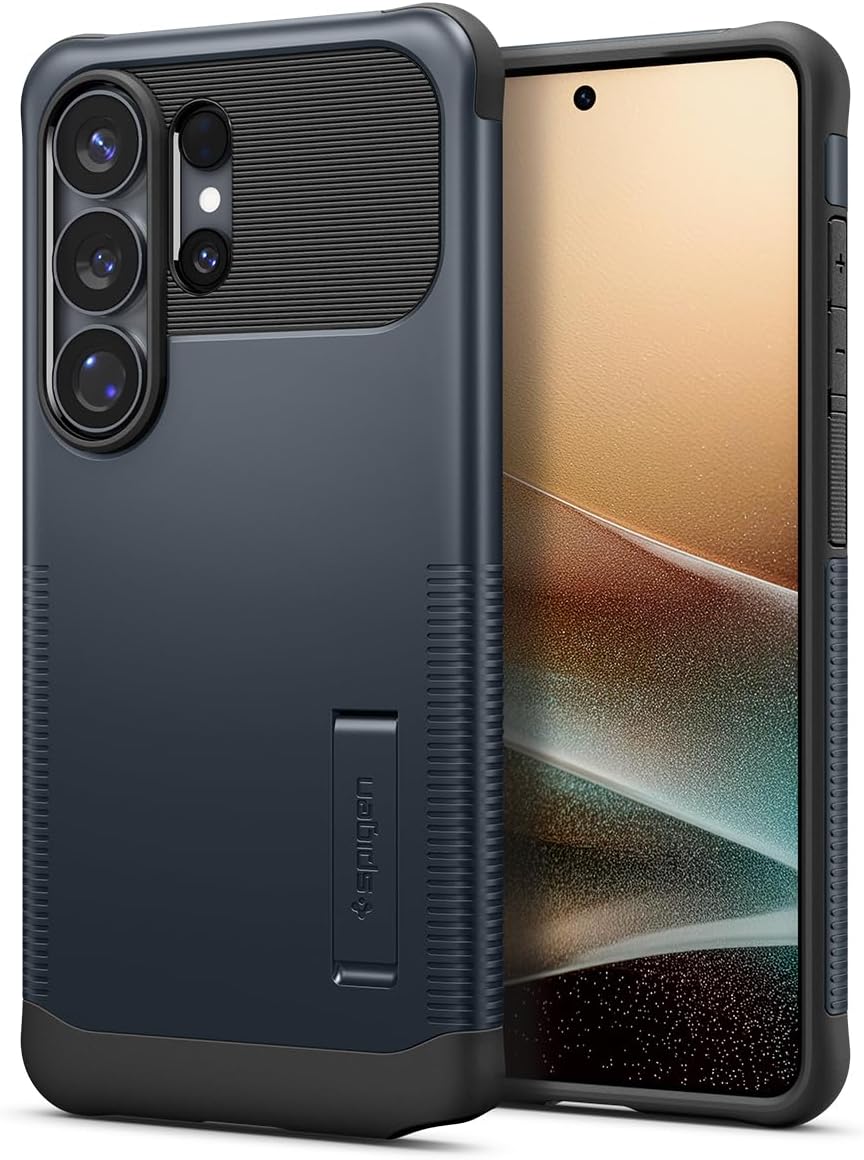 Spigen for Galaxy S26 Ultra Case, Slim Armor MagFit [Kickstand] [Compatible with MagSafe] [Fast Wireless Charging] - Metal Slate