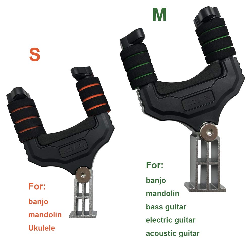 Rayzm Colgador de Ukelele, Soporte Ukelele de Pared Plano, Gancho de Metal de Sujección Resistente para Ukeleles, Mandolinas y Banjos, Sin Auto-Lock (S)