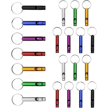 21 Pieces Aluminium Alloy Sports Whistle Whistle Loud Emergency