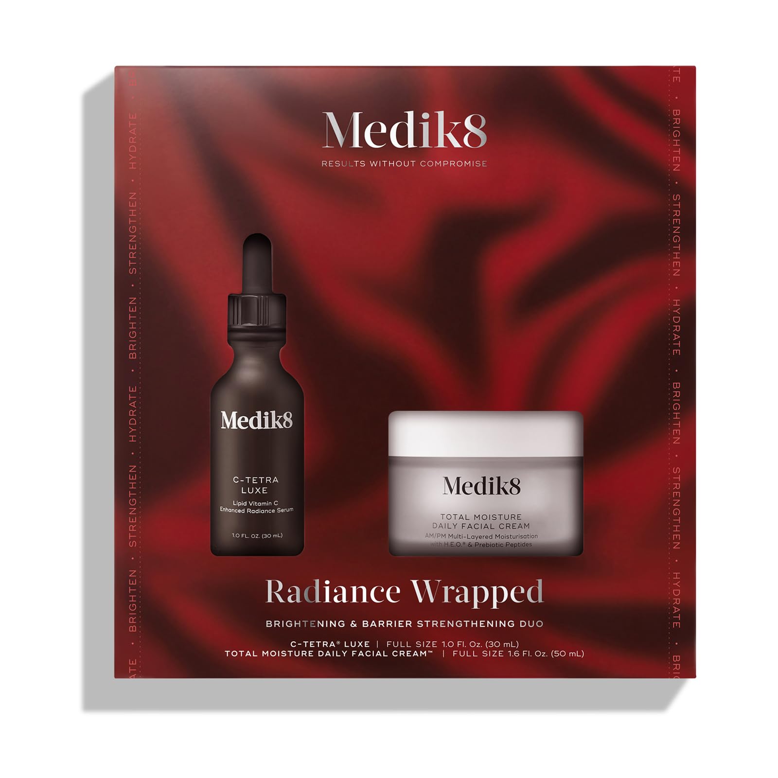 Amazon.com: Medik8 Radiance Wrapped Kit - Vitamin C Serum for Face - Facial  Cream for Women and Men - Hydrating Peptide Face Moisturizer