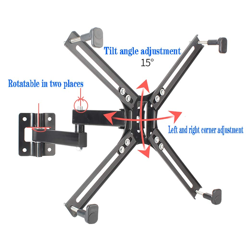 Soporte de TV Soporte de Pared para TV Soporte Giratorio de Pared para TV, Adecuado para TV de 12 a 24 Pulgadas, con Capacidad de Carga de 15 kg, Que admite una Distancia máxima del Orificio de 100 *