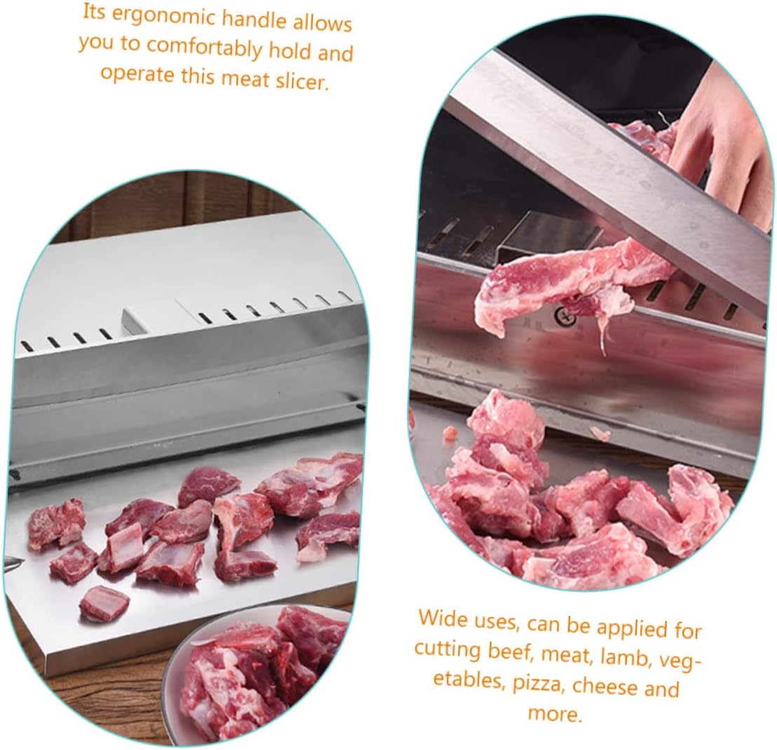 Cabilock Manual Meat Slicer with Ergonomic Handle High Strength cutter for Beef Chicken Fish Lamb Home Kitchen Use Wear Resistant Meat Chopper