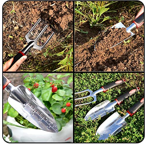 Set de herramientas de jardinería 3 piezas rojo miniatura 7