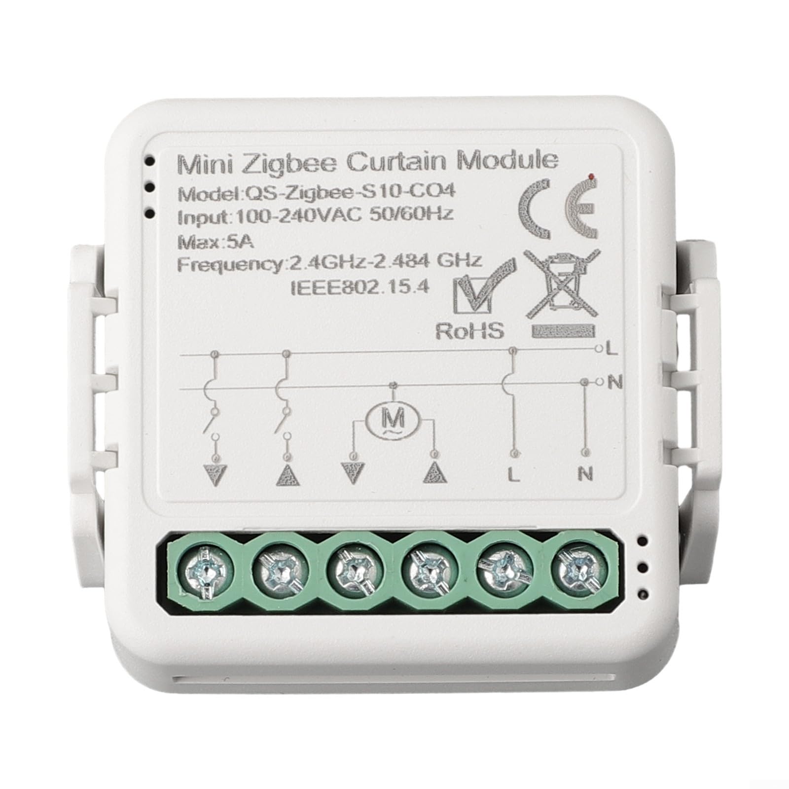 Módulo de interruptor de cortina inteligente, para tecnología ZigBee, para persianas enrollables, control remoto por aplicación, control por voz, control compartido con miembros de la familia (zigbee)