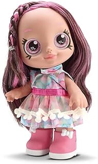 Bambola Boneca Rainbow Nails Pink e Castanho 26cm