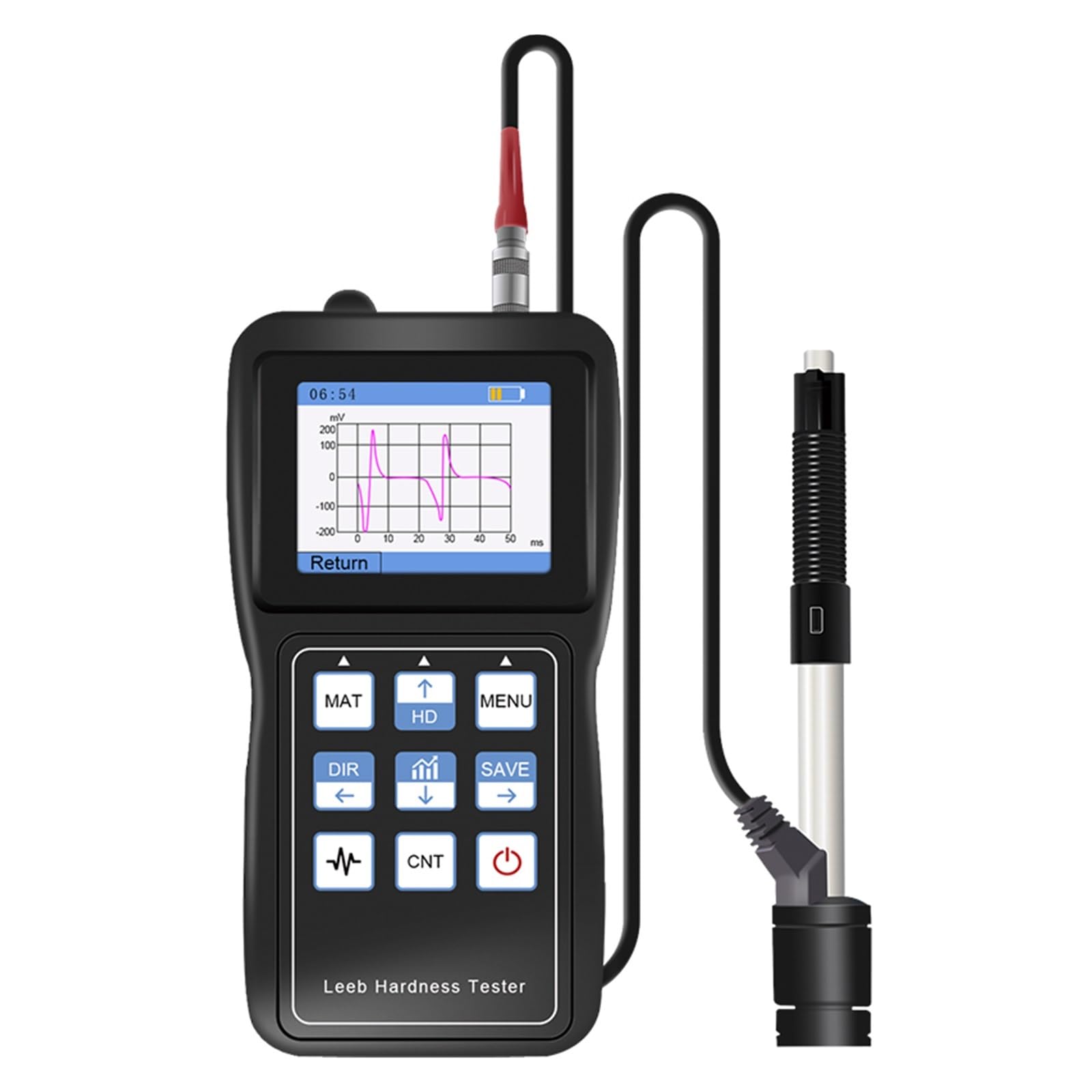 Durómetro Leeb con pantalla a color de alta precisión, portátil, de escala completa, 170-960HLD Amplio rango de medición
