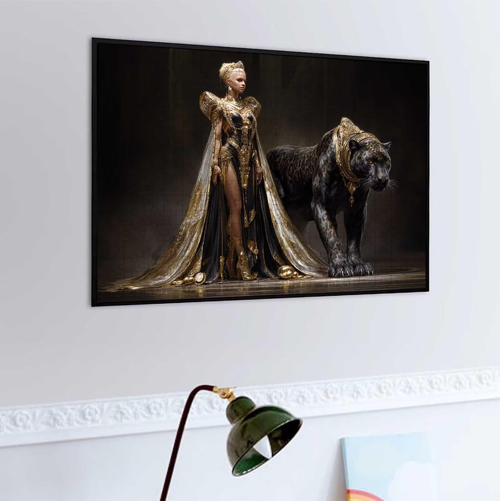 1500 Pezzi di Puzzle, donna nero 1500 Pezzi di Puzzle per Adulti, Regalo Anniversario, Regalo Natale, Decorazione Della Casa, Prevenzione Della Degenerazione Cerebrale Negli Anziani PjY922 9-4