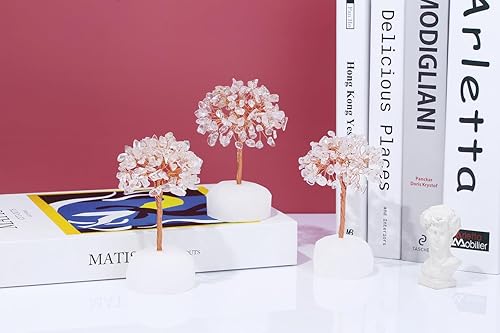 Miniatura 3 de QINJIEJIE Decoración de árbol de cristal curativo de cuarzo transparente, piedra preciosa natural, escritorio de oficina, decoración de estante