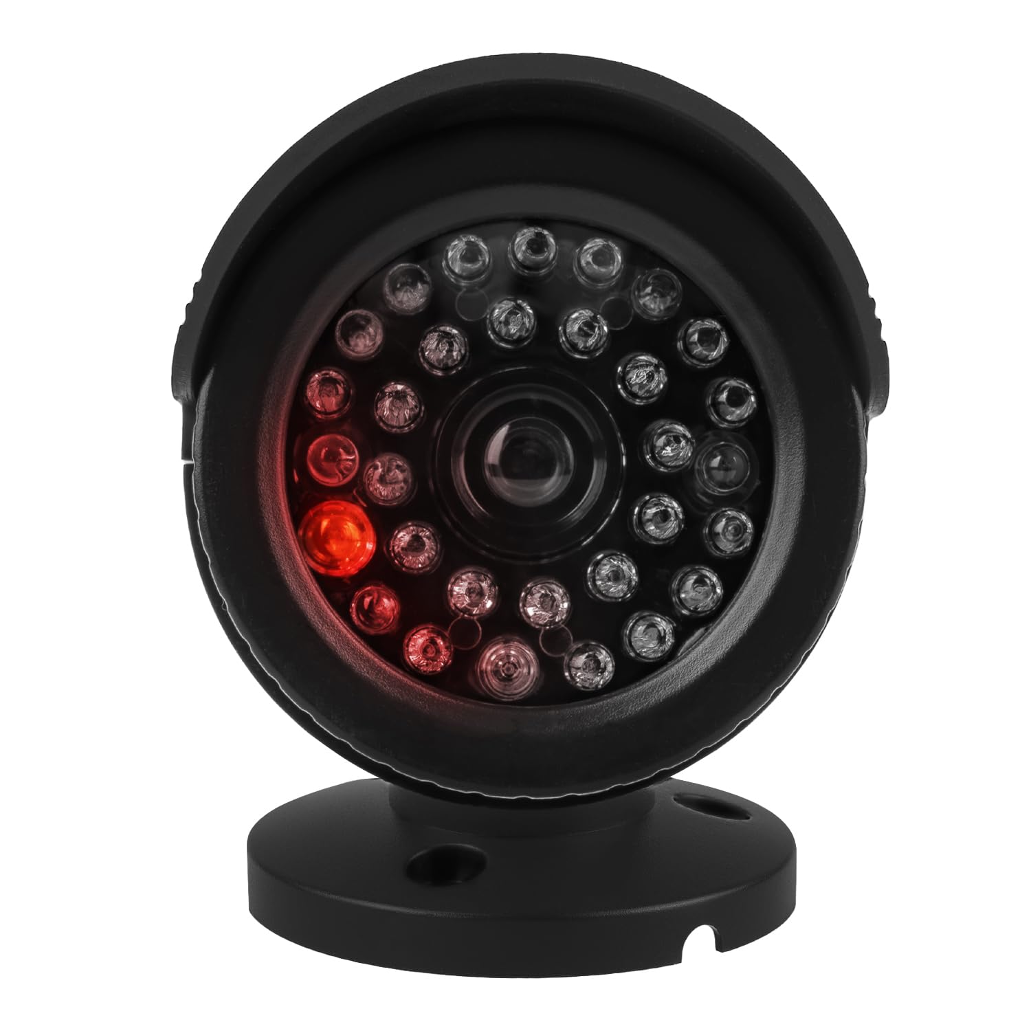 Maclean IR1800 Telecamera finta lampeggiante LED IP44 Staffa regolabile esterni interni Nero