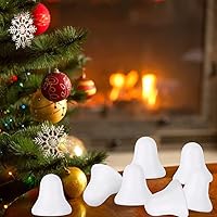 Vista 8 de 20 cascabeles de espuma, campanas de Navidad, suministros de manualidades, kits de modelado de bolas de espuma blanca, adornos colgantes para árbol