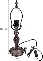 Vista 4 de Bieye B10718 Antique Brown Table Lamp Base with E26 Light Socket, 4" Wx14.5 H