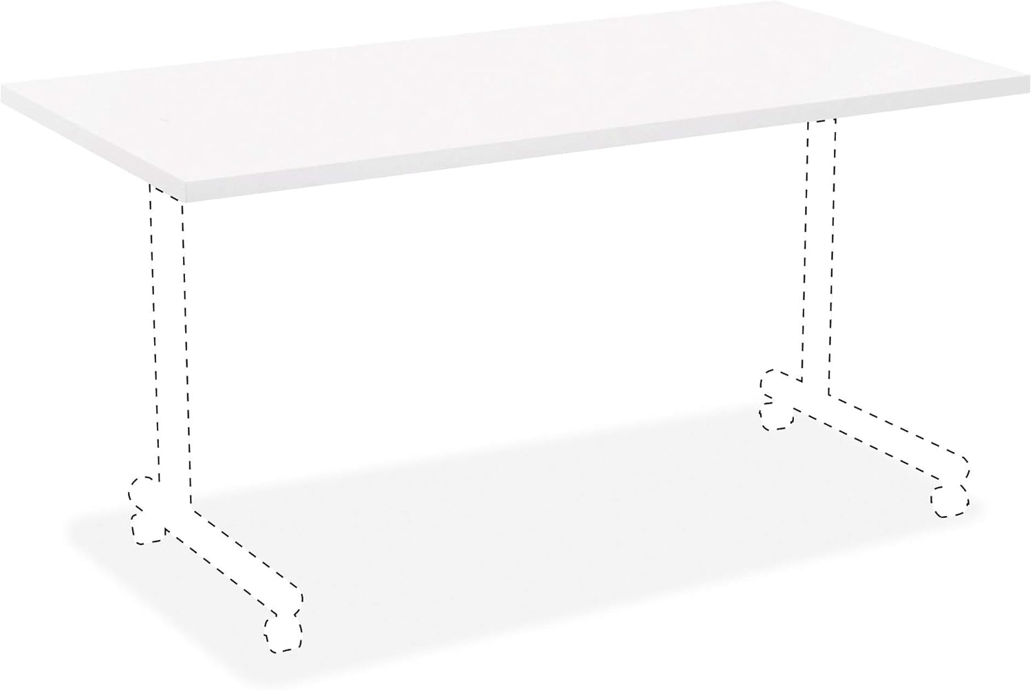 Lorell - LLR99861 - White Laminate Rectangular Invent Tabletop