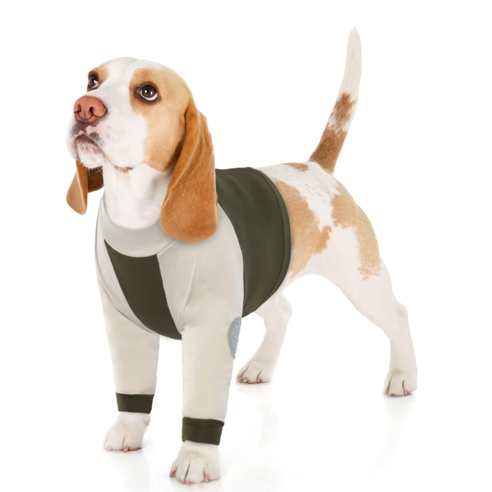 LeLePet Dog Recovery Suit for Front Legs, Dog Sleeve to Stop Licking, Elbow Protector for Leg Injuries Shoulder Wounds After Surgery Male Female,