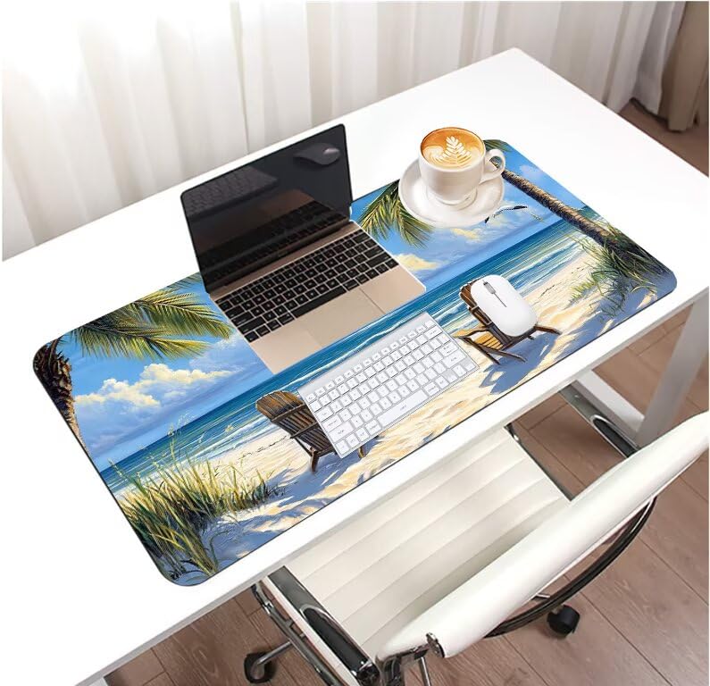 Tapis de souris grand format bleu pour éliminer les glissements du clavier