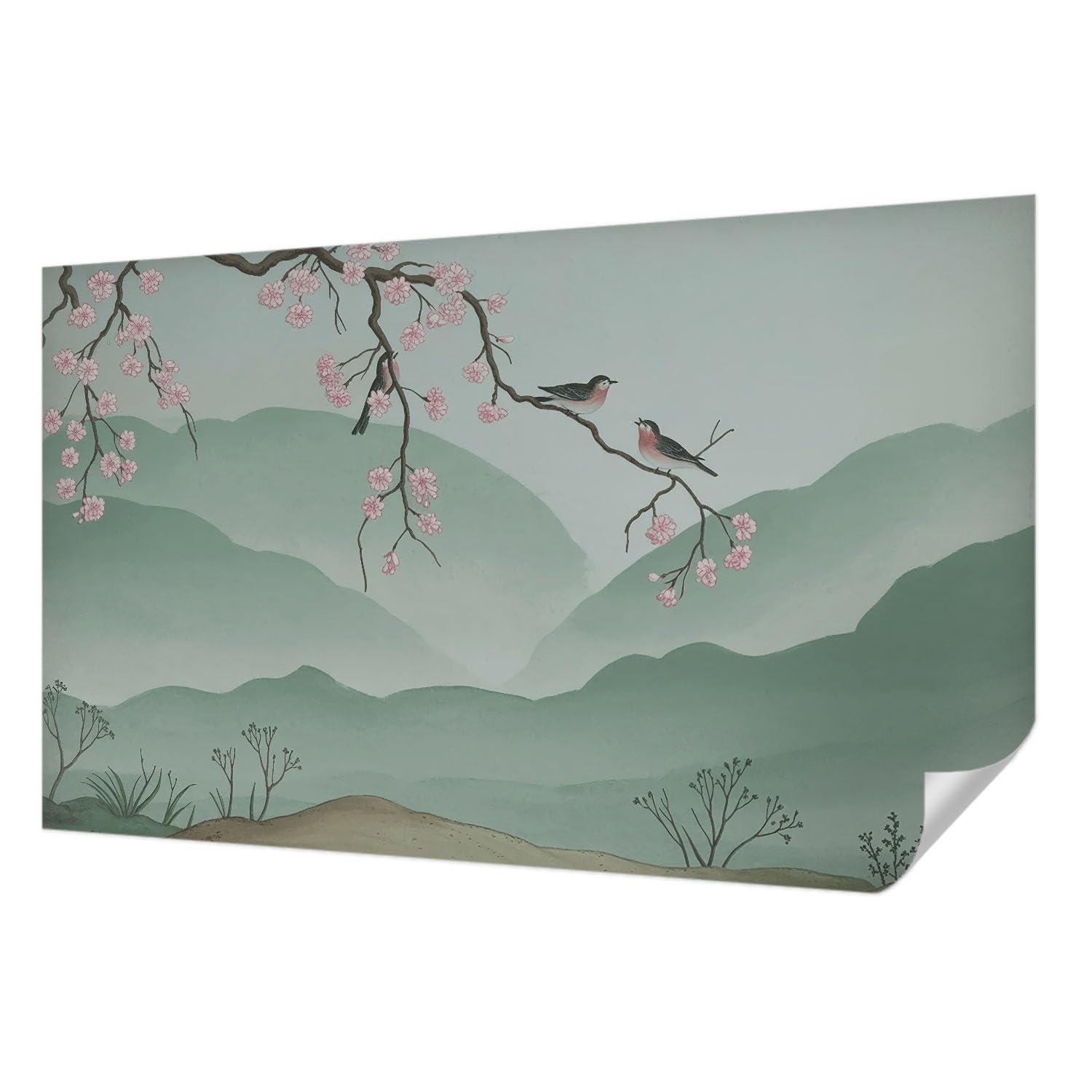 Papier Peint Adhésif Pose Murale Facile sans Colle Sérénade Japonaise